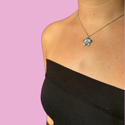 Collier Fleur argent