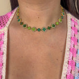 Collier Opéra vert