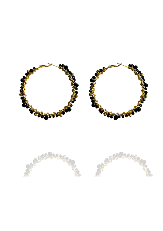 Boucles Raquel noires or