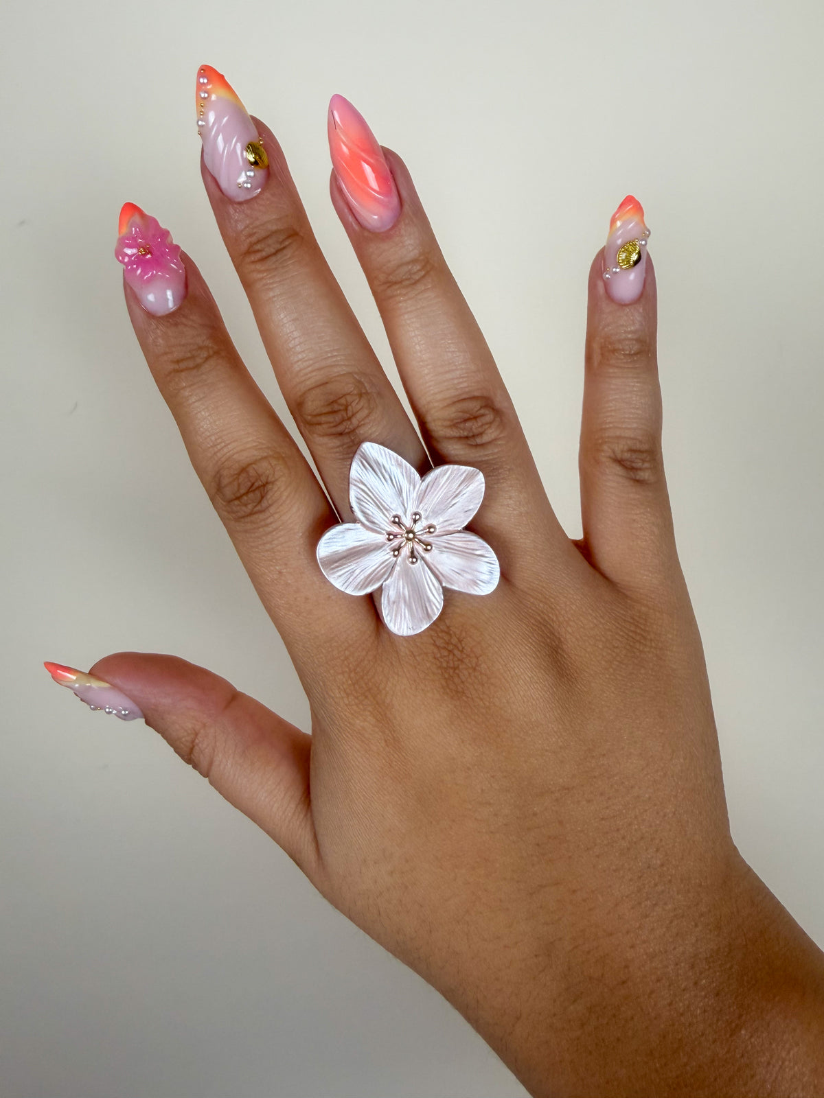 Bague Leyana rose
