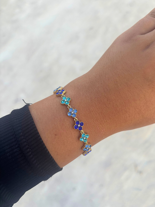 Bracelet Ambre bleu