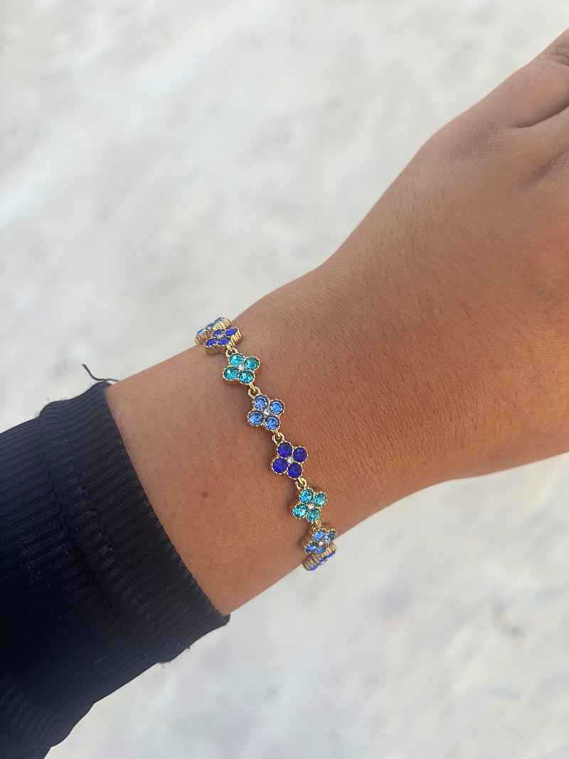 Bracelet Ambre bleu