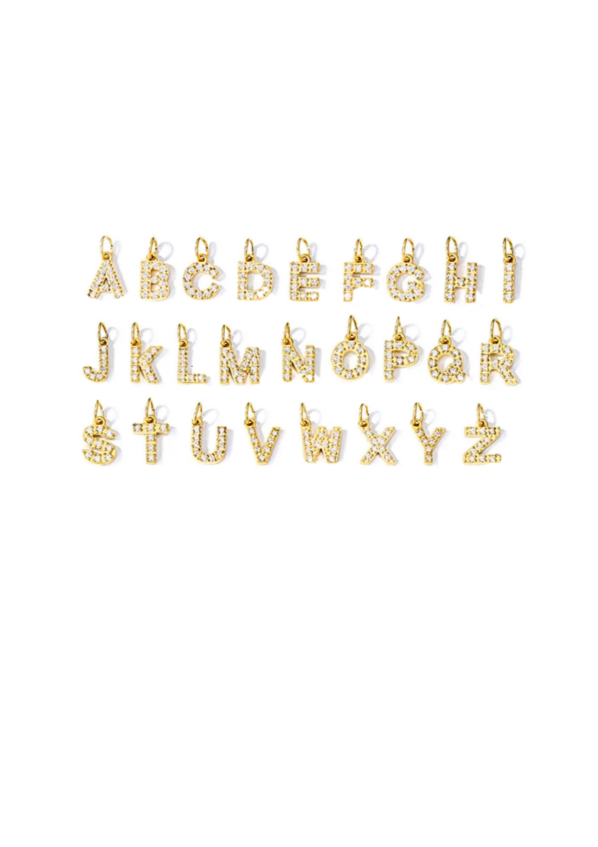 Lettre strass or