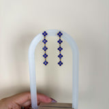 Boucles Ambre bleu roi