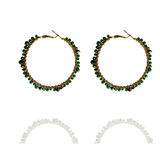 Boucles Raquel vertes or