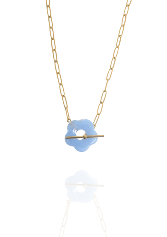 Collier Flora bleu