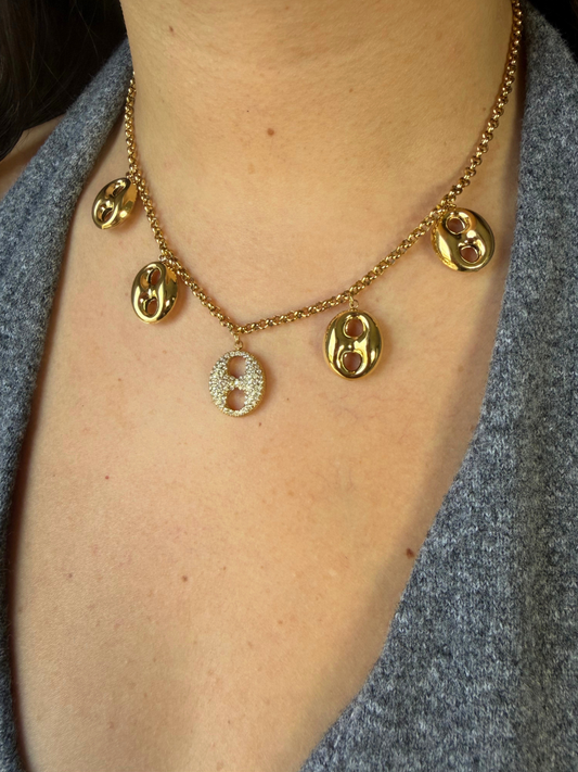 Collier Ryna breloque or