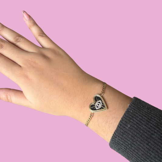 Bracelet Nicole noir or