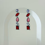 Boucles Trésor rouge argent