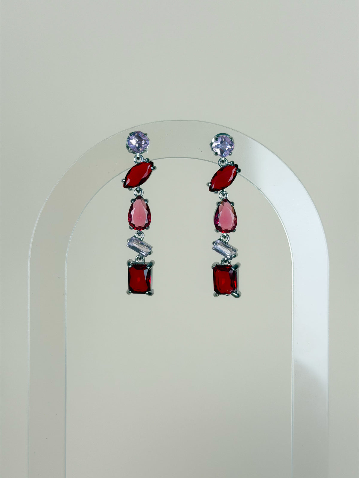 Boucles Trésor rouge argent