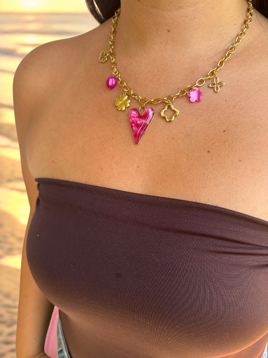 Collier Flavy fushia