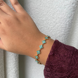 Bracelet Ambre bleu ciel