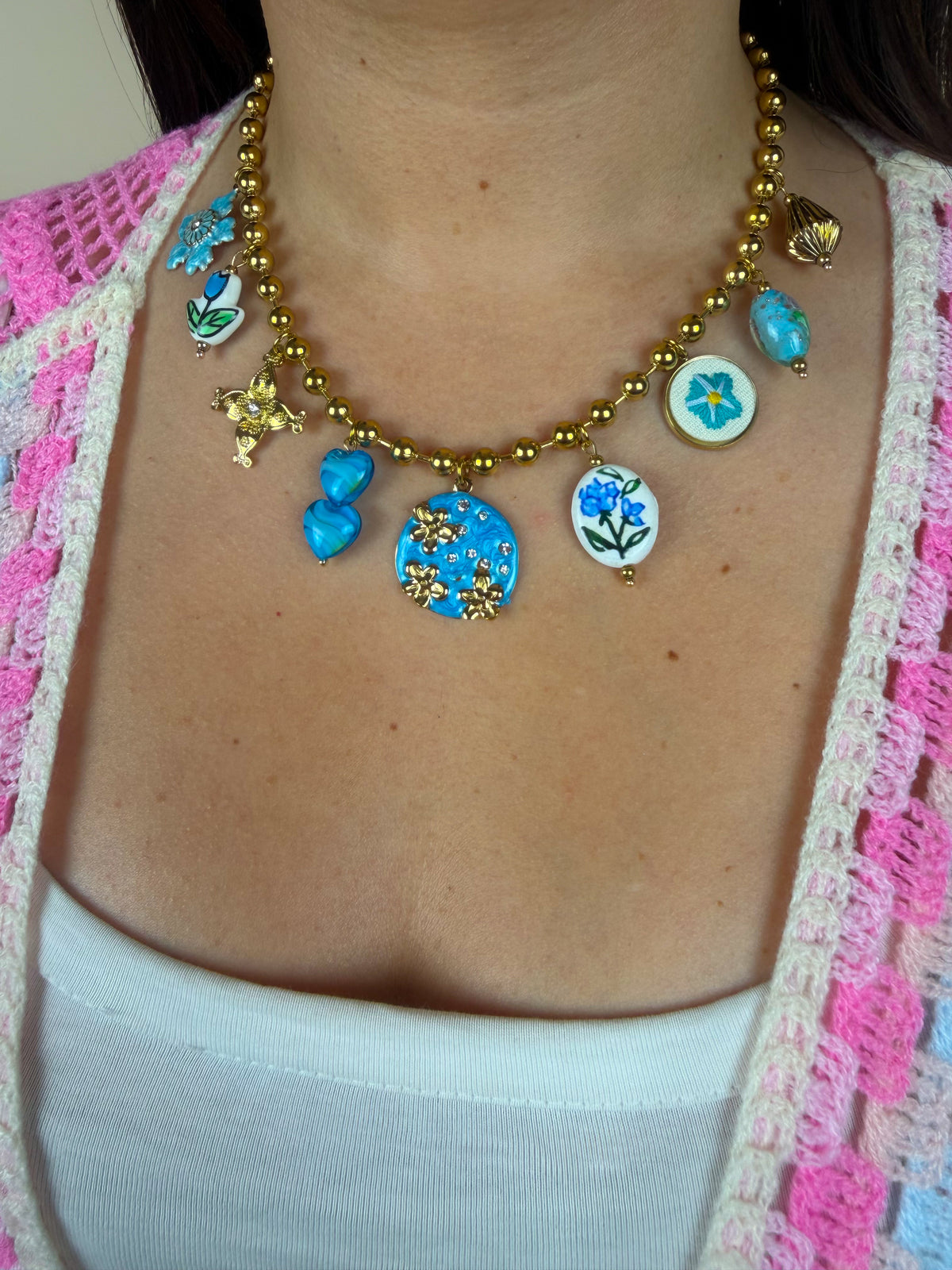 Collier Paola bleu