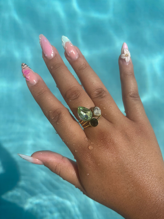 Bague Alva verte