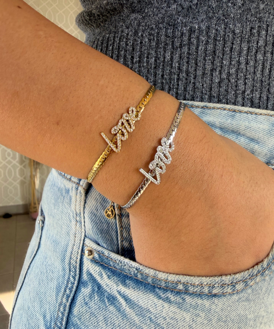 Bracelet Love argent
