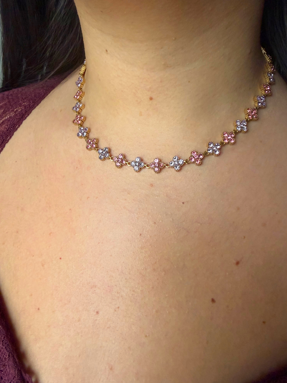 Collier Ambre violet