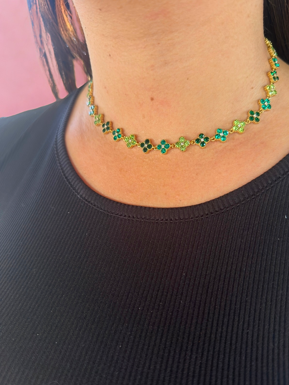 Collier Ambre vert