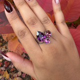 Bague Iris argent violet