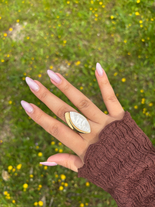 Bague Nadege blanche