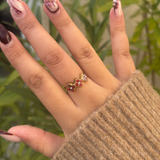 Bague Ambre rouge