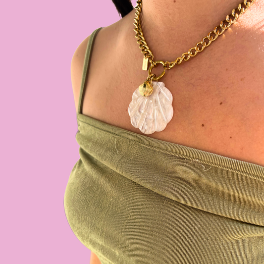 Collier Aloha blanc