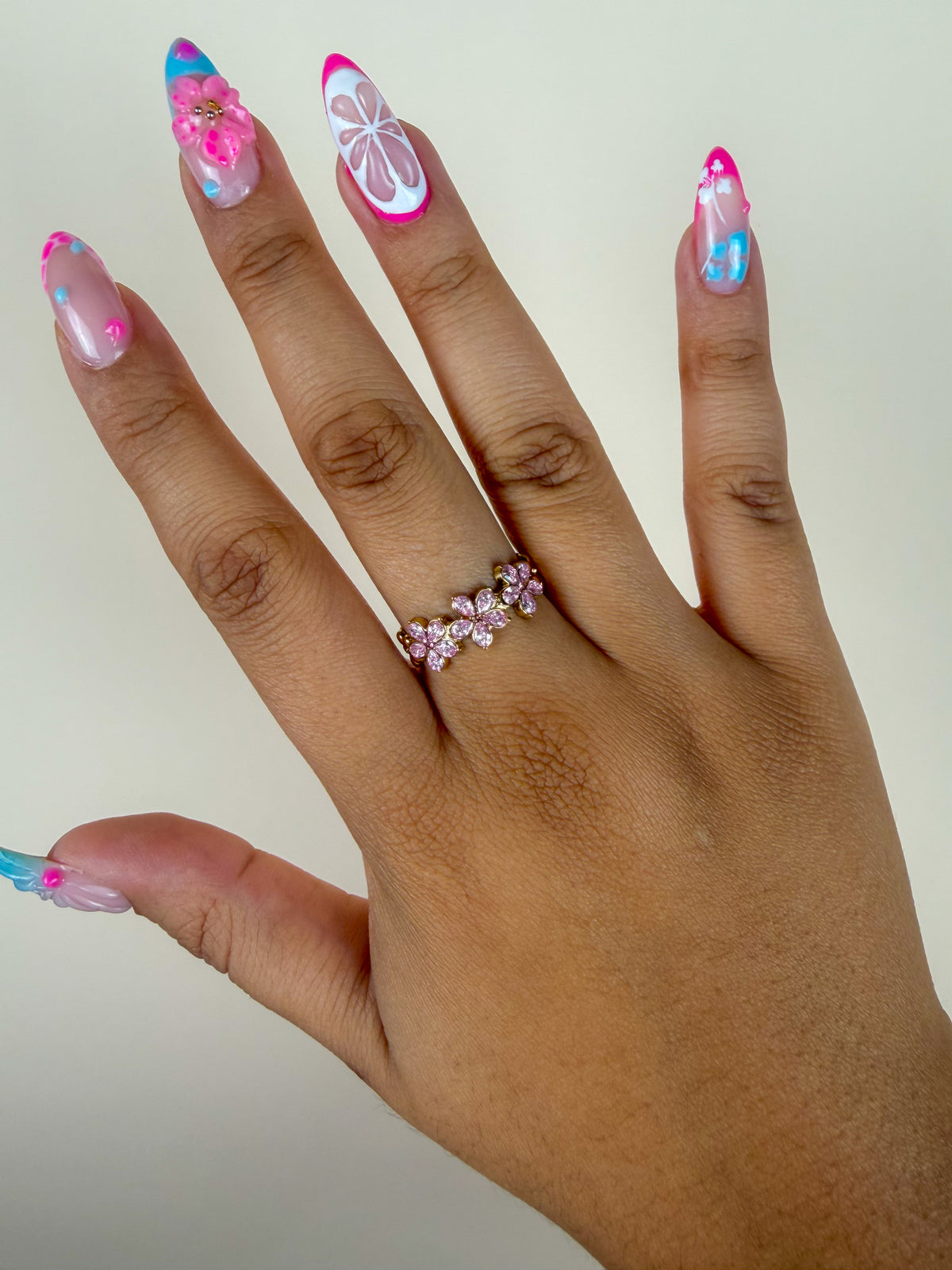 Bague Cristal rose