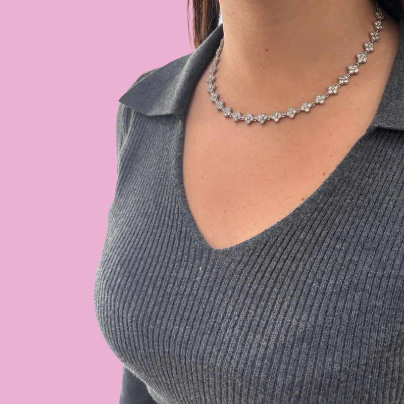 Collier Ambre argent