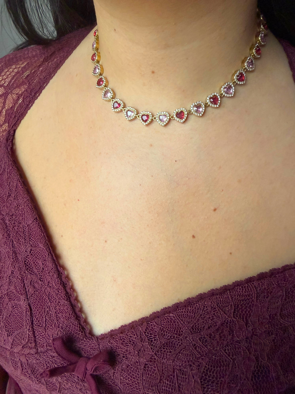 Collier Baby rose