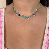 Collier Opéra bleu