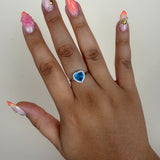 Bague Promesse Bleue argent