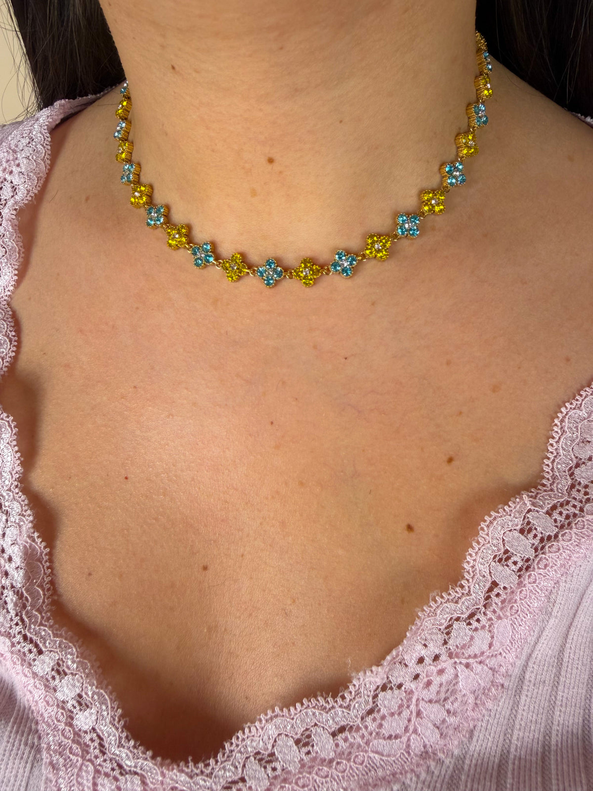 Collier Ambre tropical