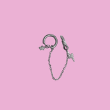 Boucle double chaînette argent