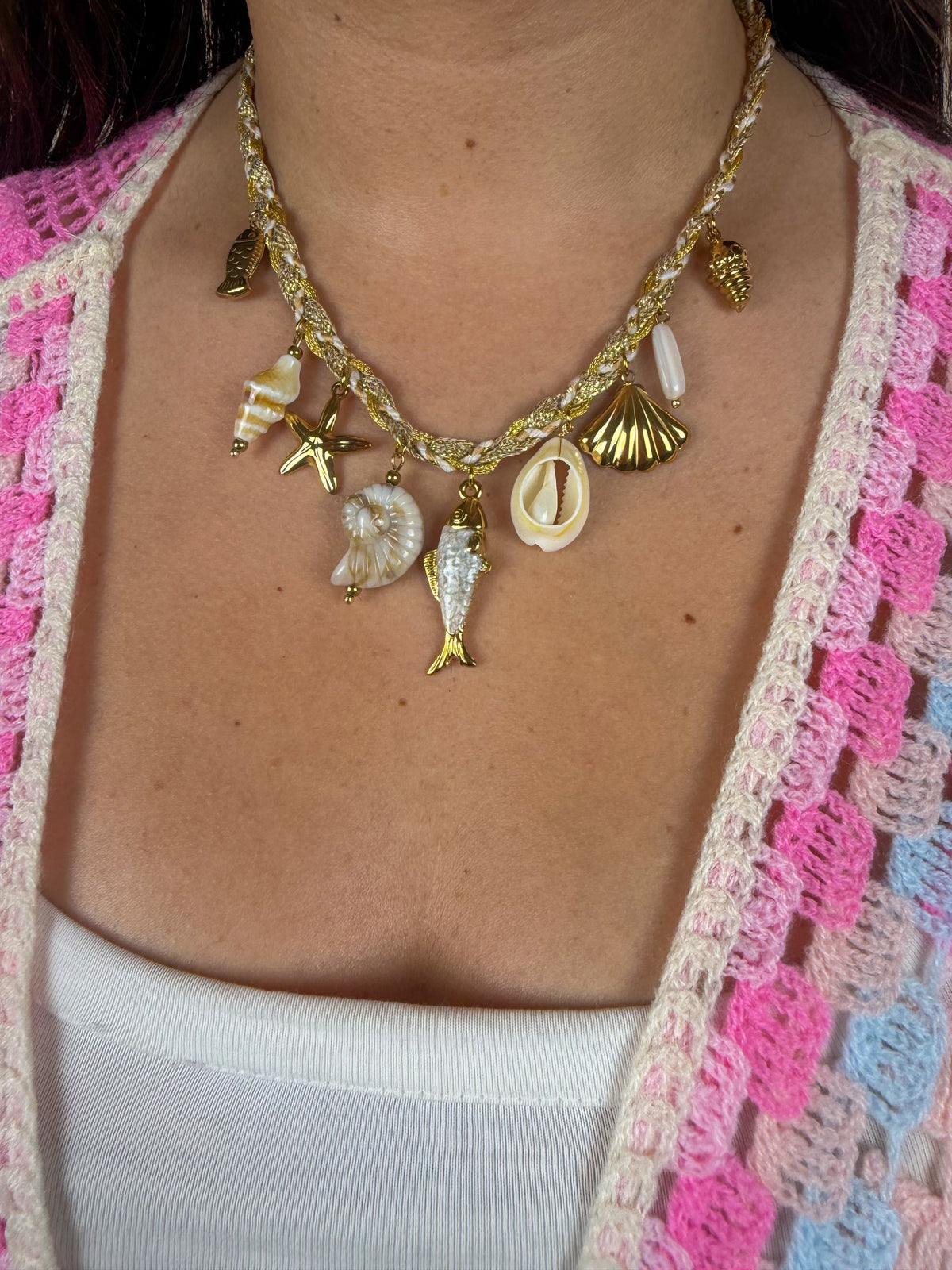 Collier Amaréa blanc