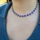 Collier Ambre bleu roi