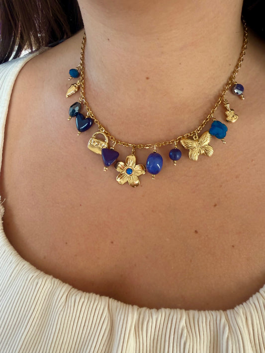 Collier Honey bleu