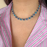 Collier Baby bleu argent