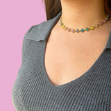 Collier Ambre multicolore