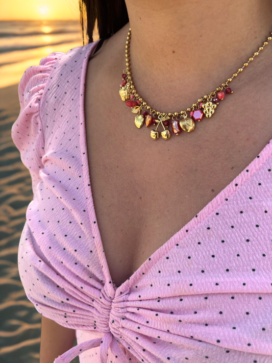 Collier Kelyn rouge