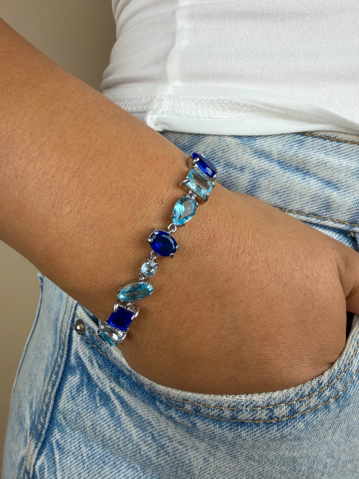 Bracelet Trésor bleu argent