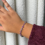 Bracelet Ambre argent rose