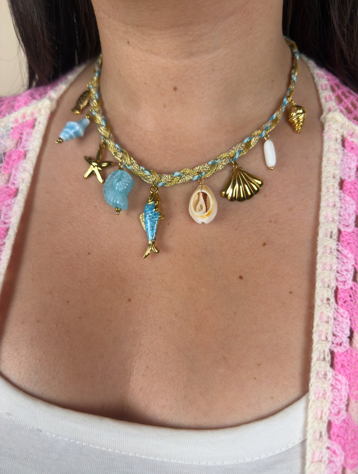 Collier Amaréa bleu