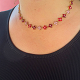 Collier Ambre bordeaux