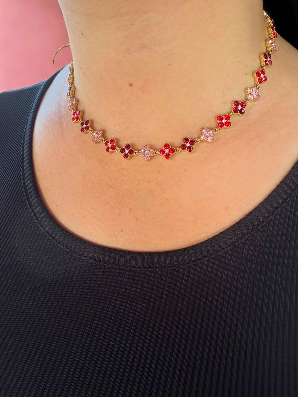 Collier Ambre bordeaux