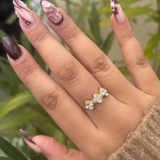 Bague Ambre blanche