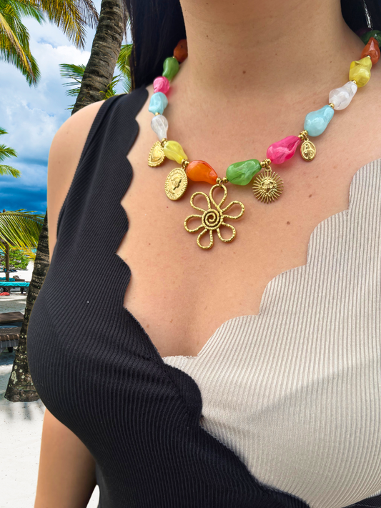 Collier Maldives multicolore