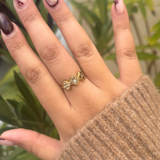 Bague ambre marron