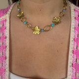 Collier Litchi bleu