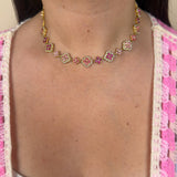 Collier Opéra rose