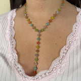 Collier Y Ambre multicolore