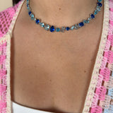 Collier Trésor bleu argent